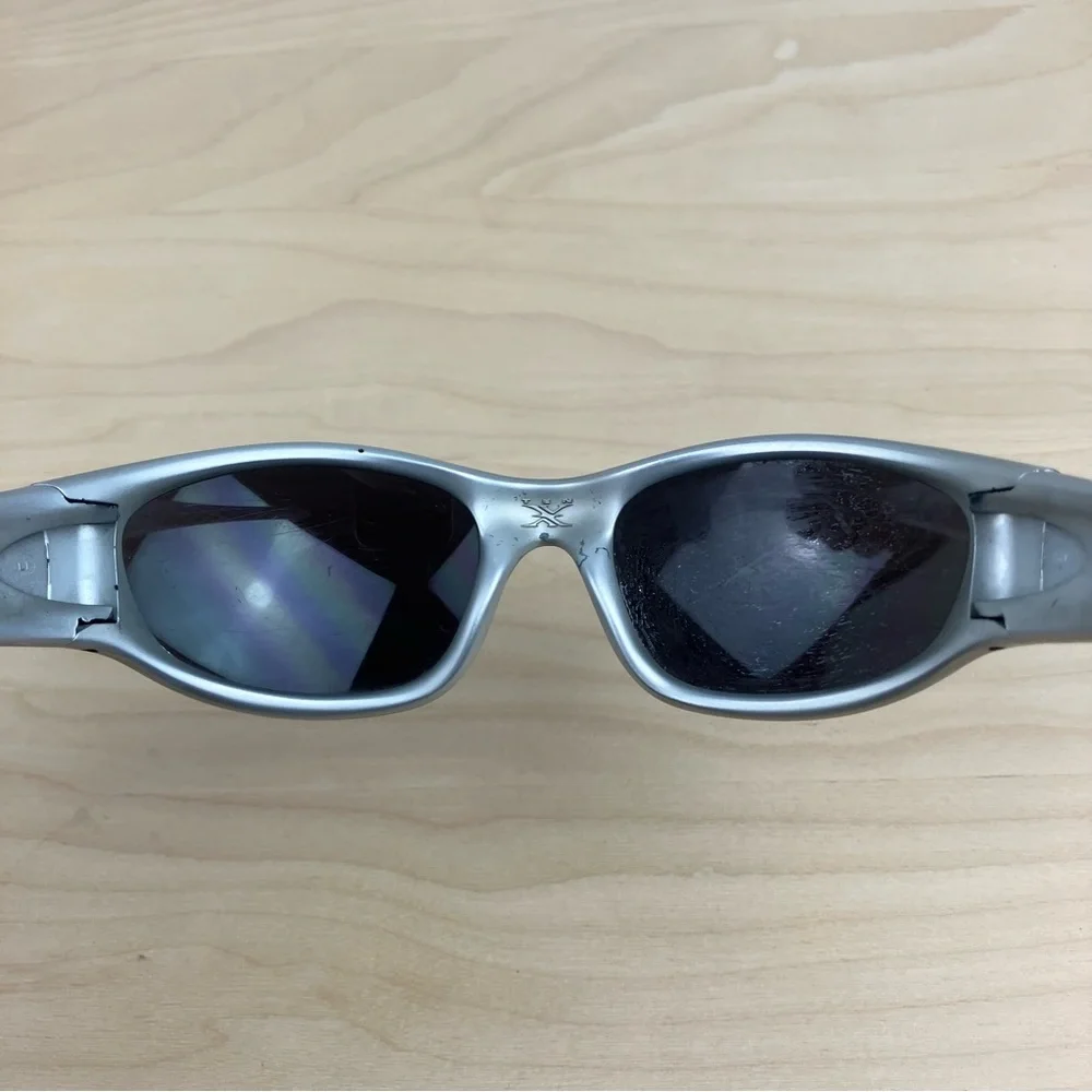 Vintage Oakley Ten X Silver Sunglasses Made In USA FRAMES ONLY